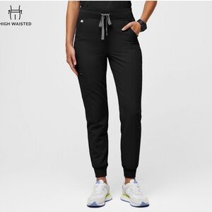 Figs high waisted black Zamora pants new with tags size large